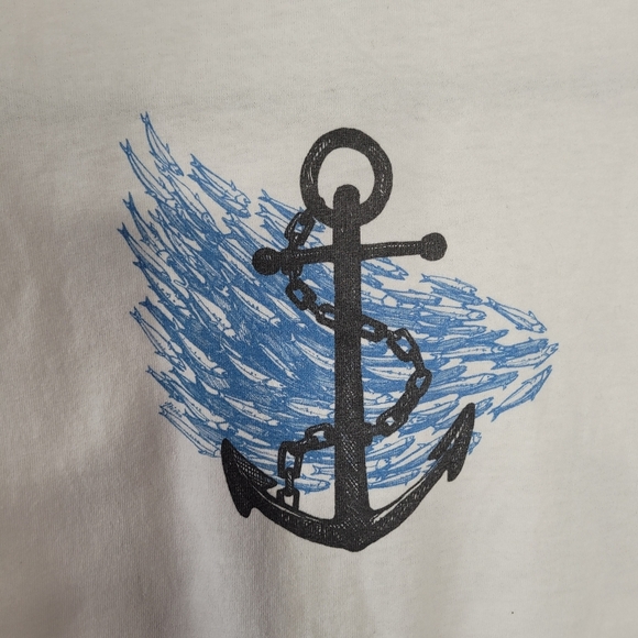 White Graphic t-shirt with pirate ship by Piña - Picture 5 of 7
